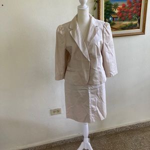 Ann Taylor Two Piece Cream Suit
